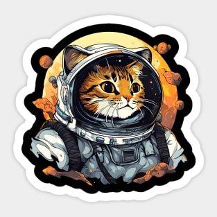 Dragon-li Cat in Spacesuit Sticker